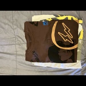 Travis Scott t shirt fragment collab